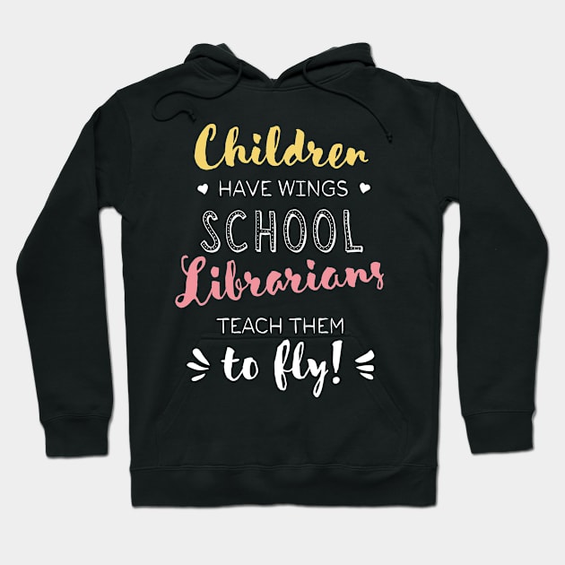 School Librarian Gifts - Beautiful Wings Quote Hoodie by BetterManufaktur